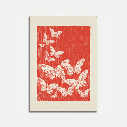 Póster de la danza de las delicadas mariposas