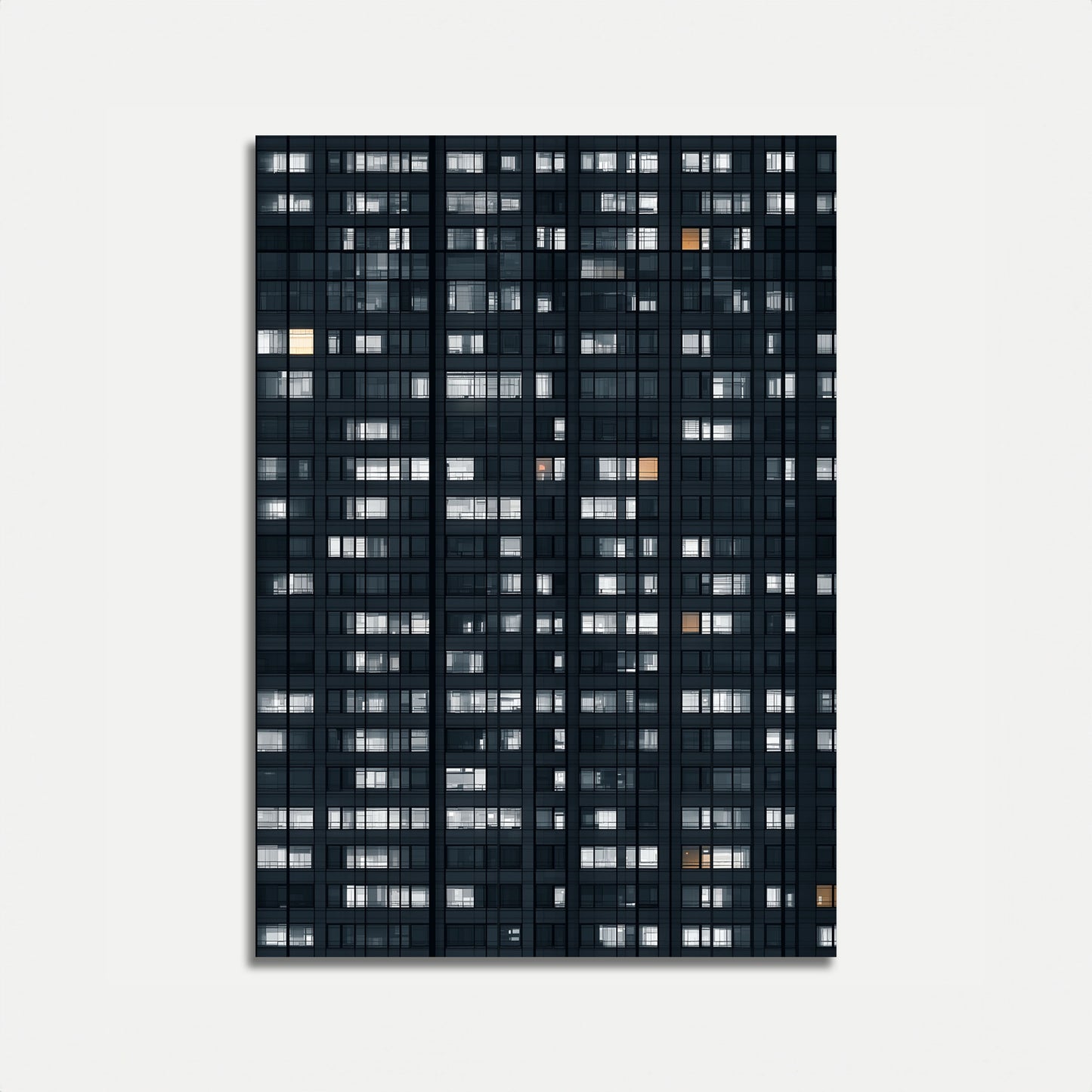 Urban Night Windows Poster