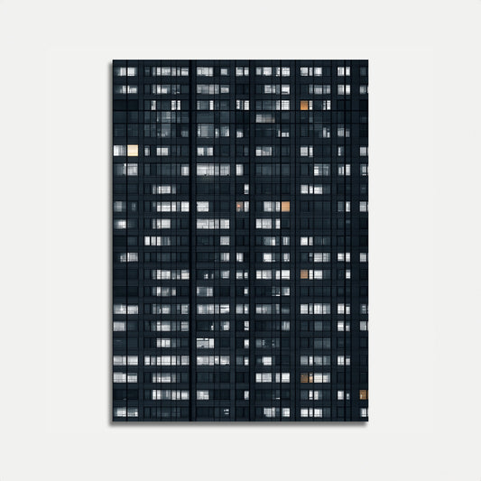 Urban Night Windows Poster