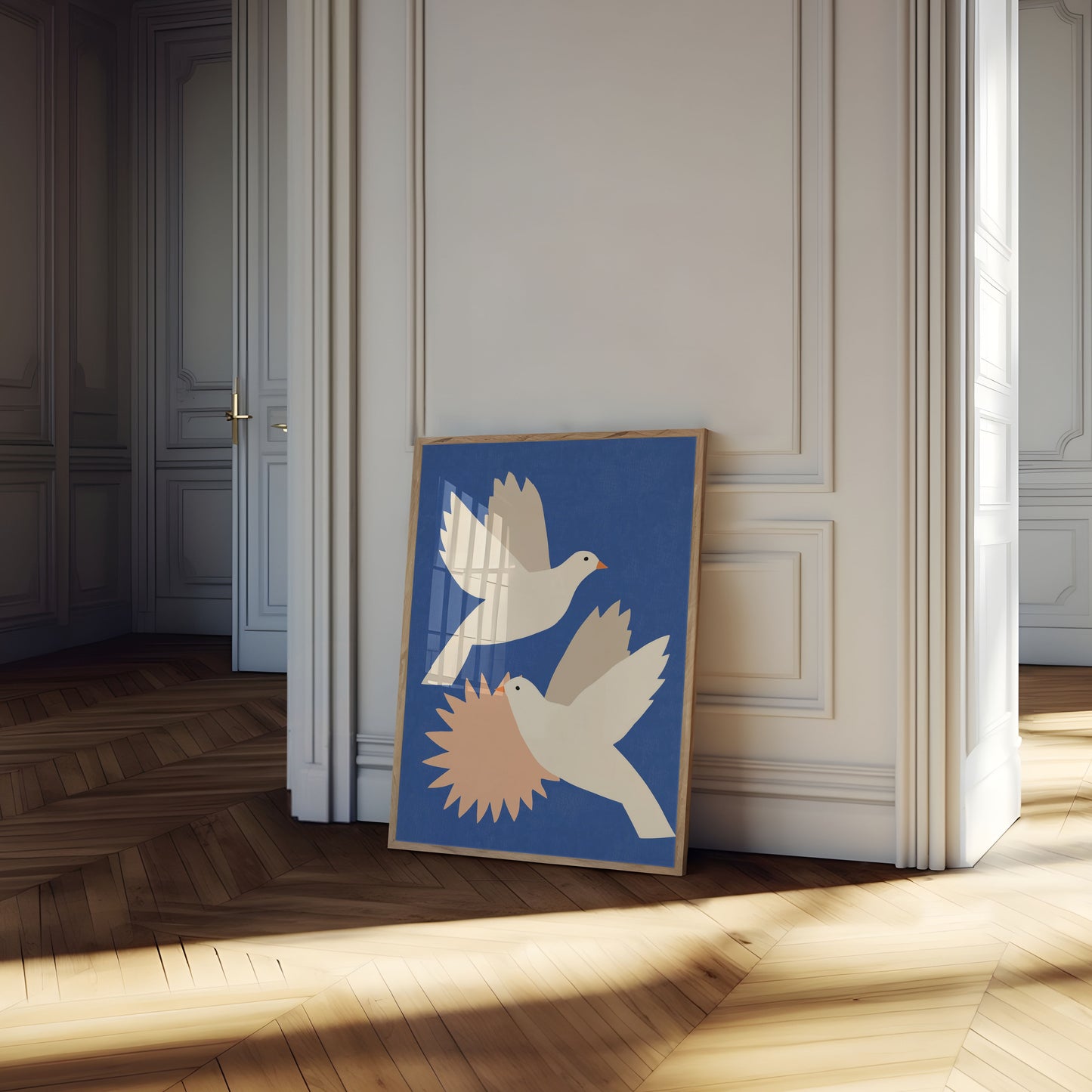 Peace Doves in Flight Poster