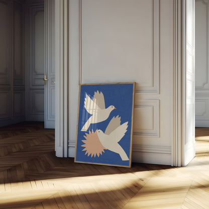 Peace Doves in Flight Poster