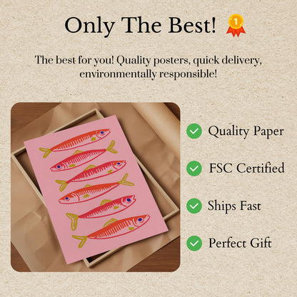 Vibrant Sardines Ocean Poster