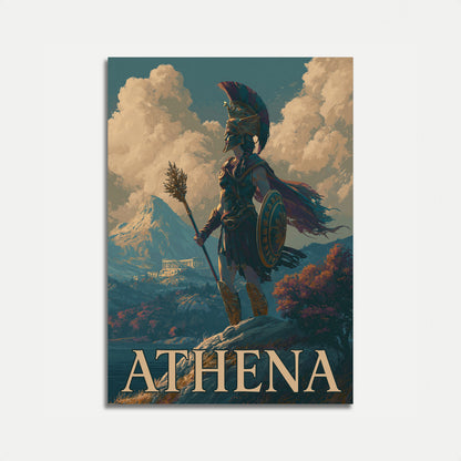 Athena Greek Goddess Warrior Poster