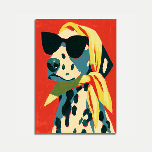 Råkul dalmatinerhund popkunstplakat