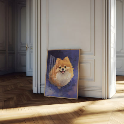 Fluffy Pomeranian Smile Poster