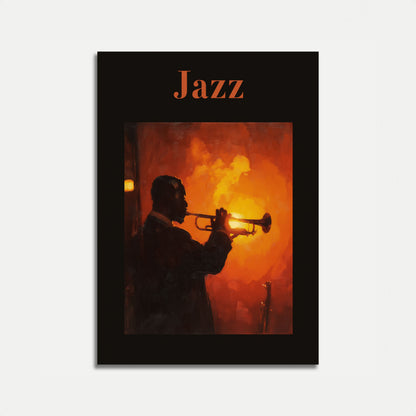 Jazz-Trompeter-Silhouetten-Poster