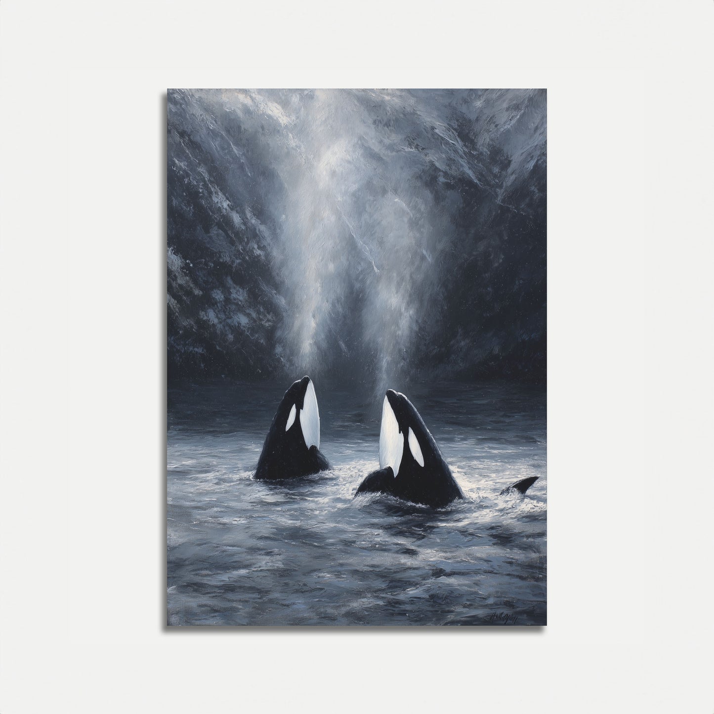 Orche nelle Montagne Nebbiose Poster