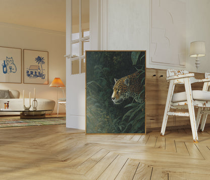 Jaguar in Monsoon Rain Poster