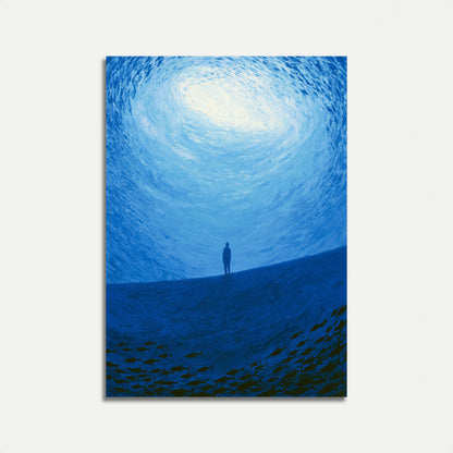 Plakat: Dykker udforsker havdybet