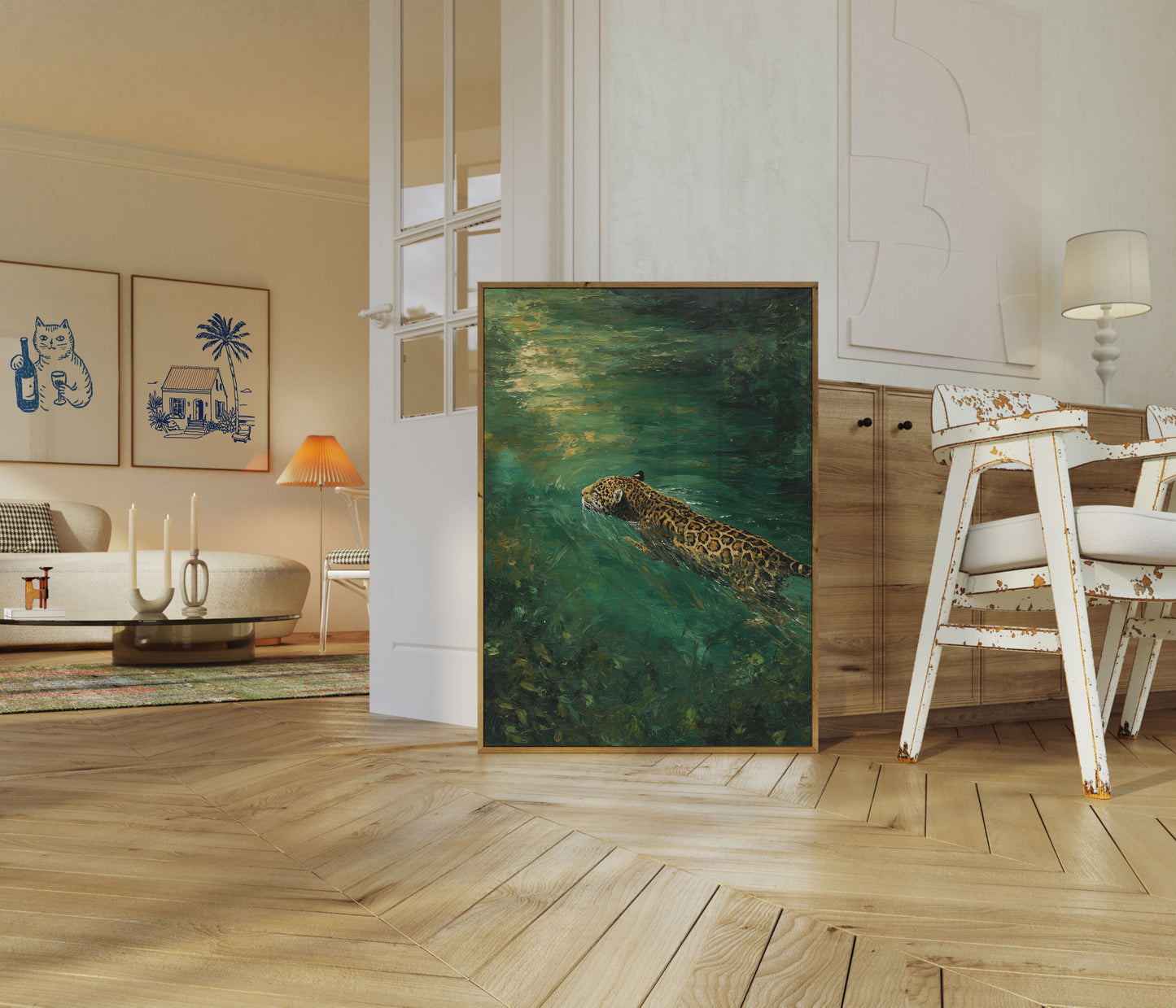 Poster della Giaguaro che Nuota nel Fiume