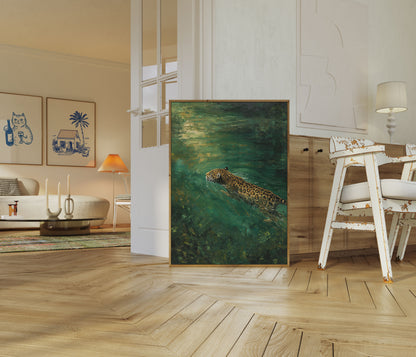 Poster della Giaguaro che Nuota nel Fiume