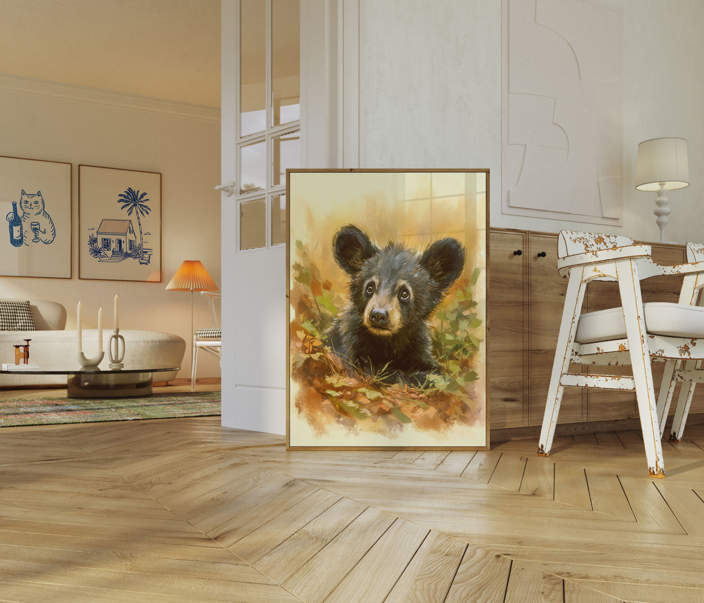 Junger Schwarzbär-Porträt-Poster