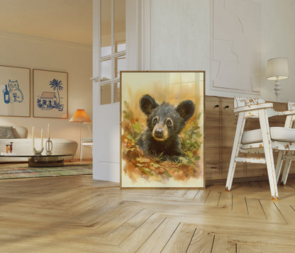 Junger Schwarzbär-Porträt-Poster