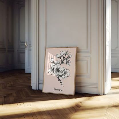 Elegante póster botánico de Hanani Blossom