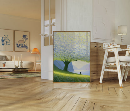 Majestic Tree by the Lake Poster