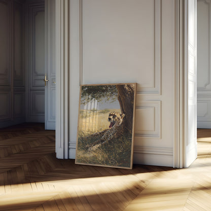 Cheetah Resting Under Tree Poster