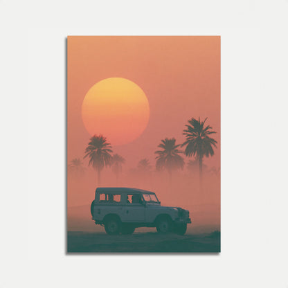 Avventura nel deserto manifesto vintage