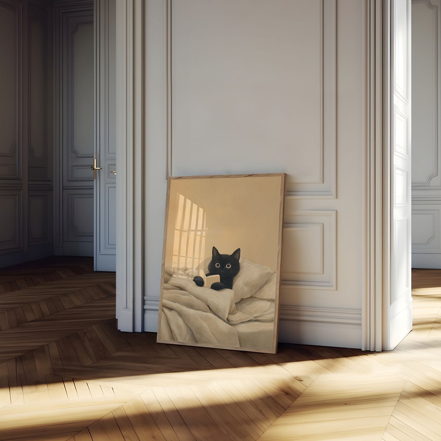 Pôster de Gato Leitor Acolhedor