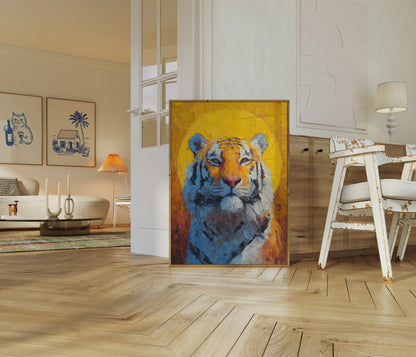 Vibrant Wild Tiger Art Poster