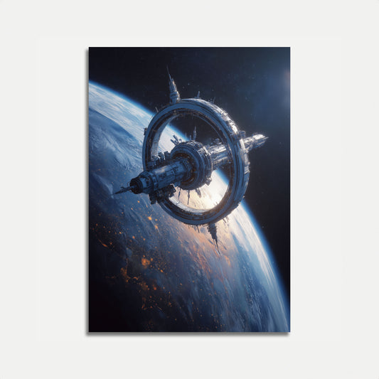 Orbital Space Station Frontier Poster