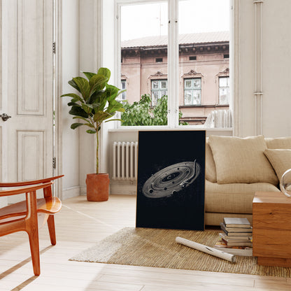 Cosmic Vinyl Galaxy Poster