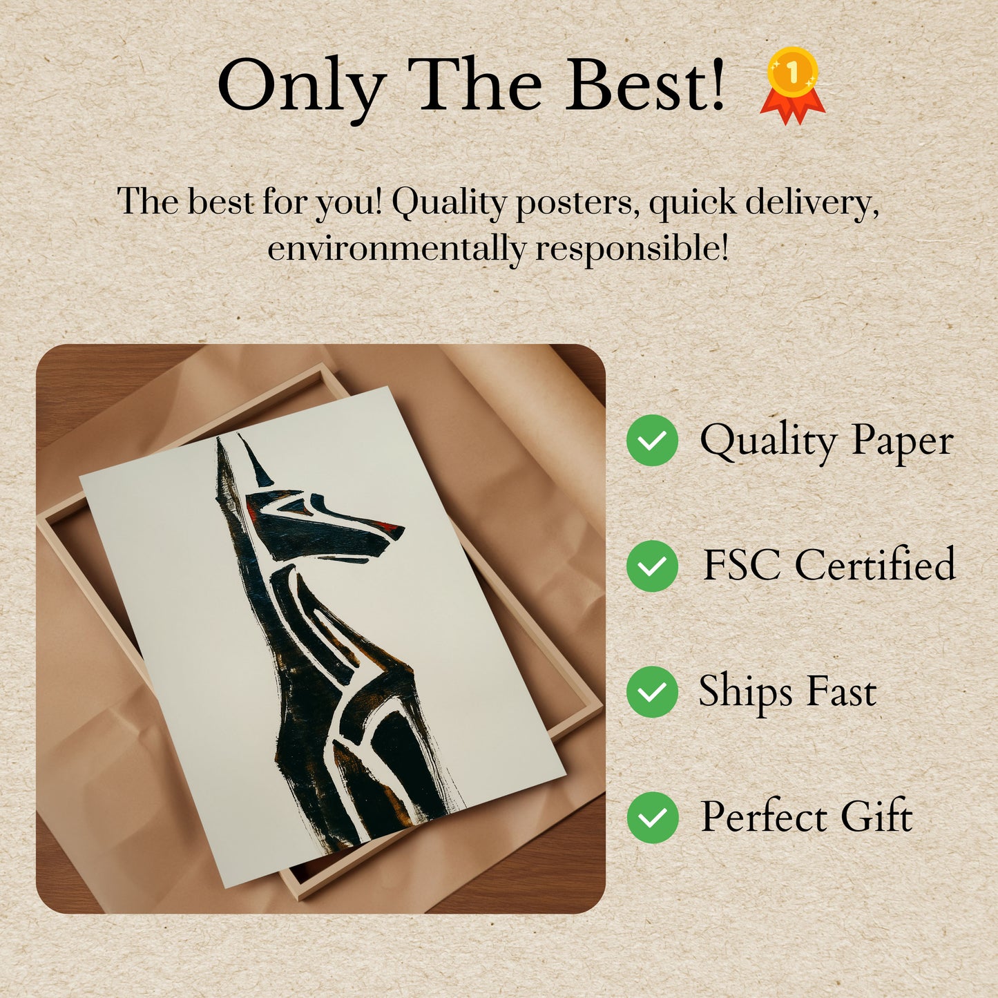 Abstract Geometric Dog Poster