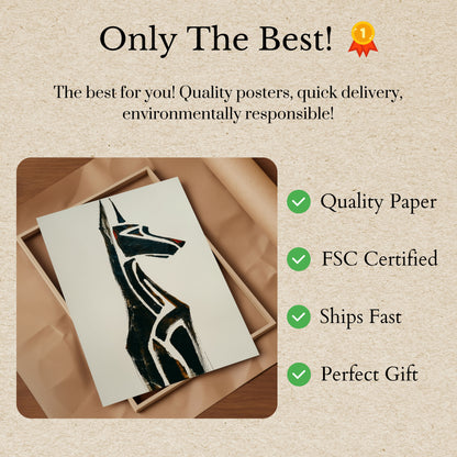 Abstract Geometric Dog Poster