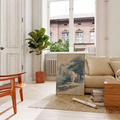 Majestic White Tiger Mountain Poster