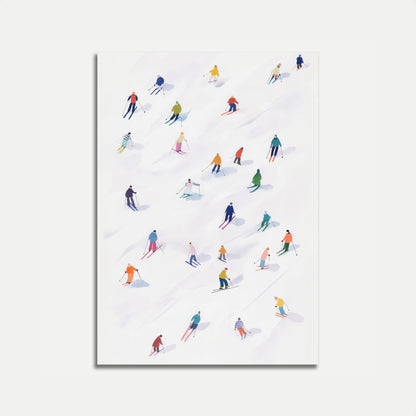 Colorful Ski Slopes Winter Poster