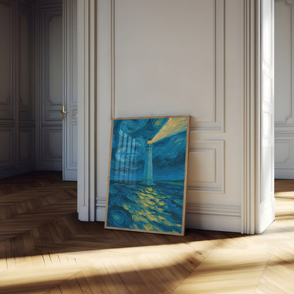 Poster Faro Cielo Notturno