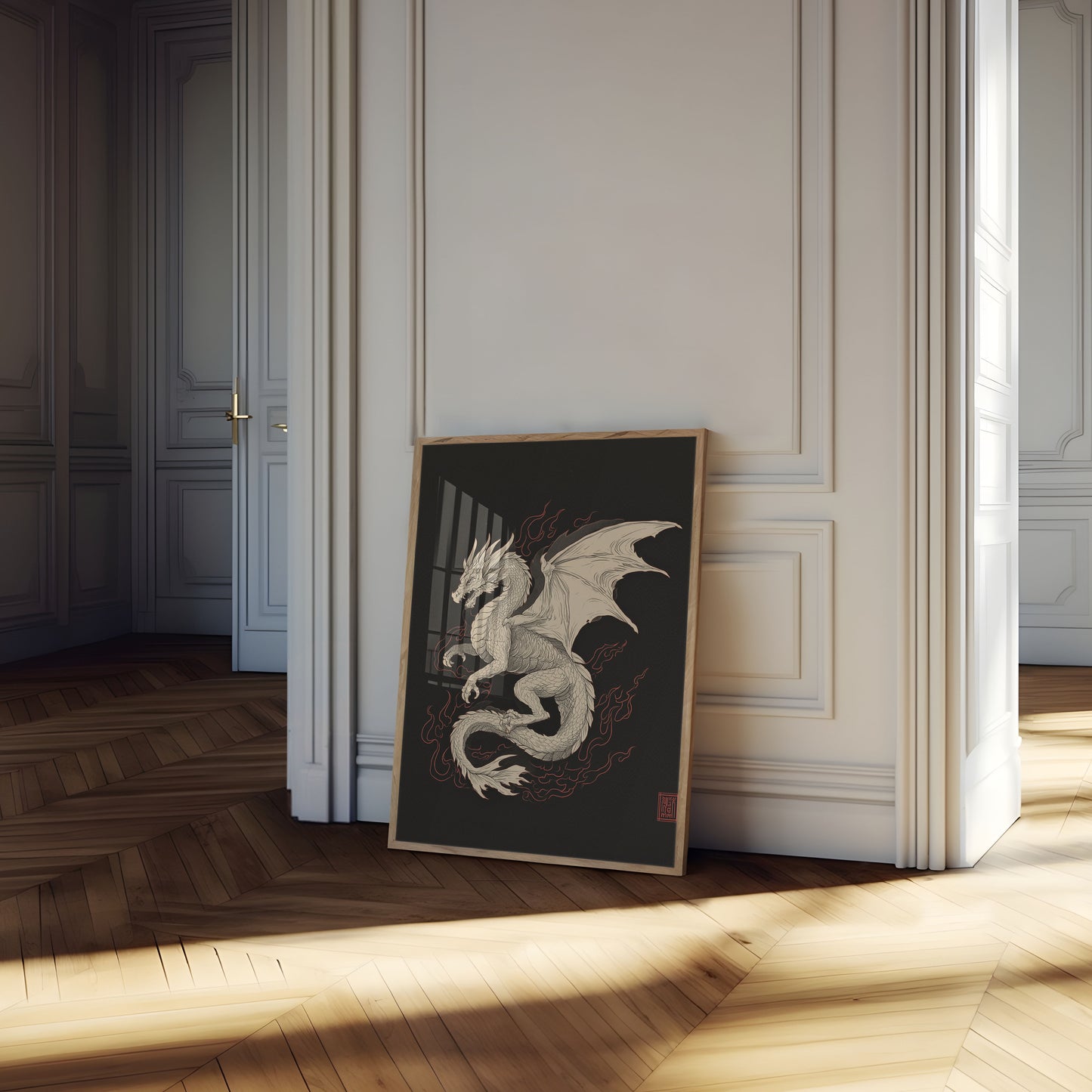 Ancient Dragon Flame Poster