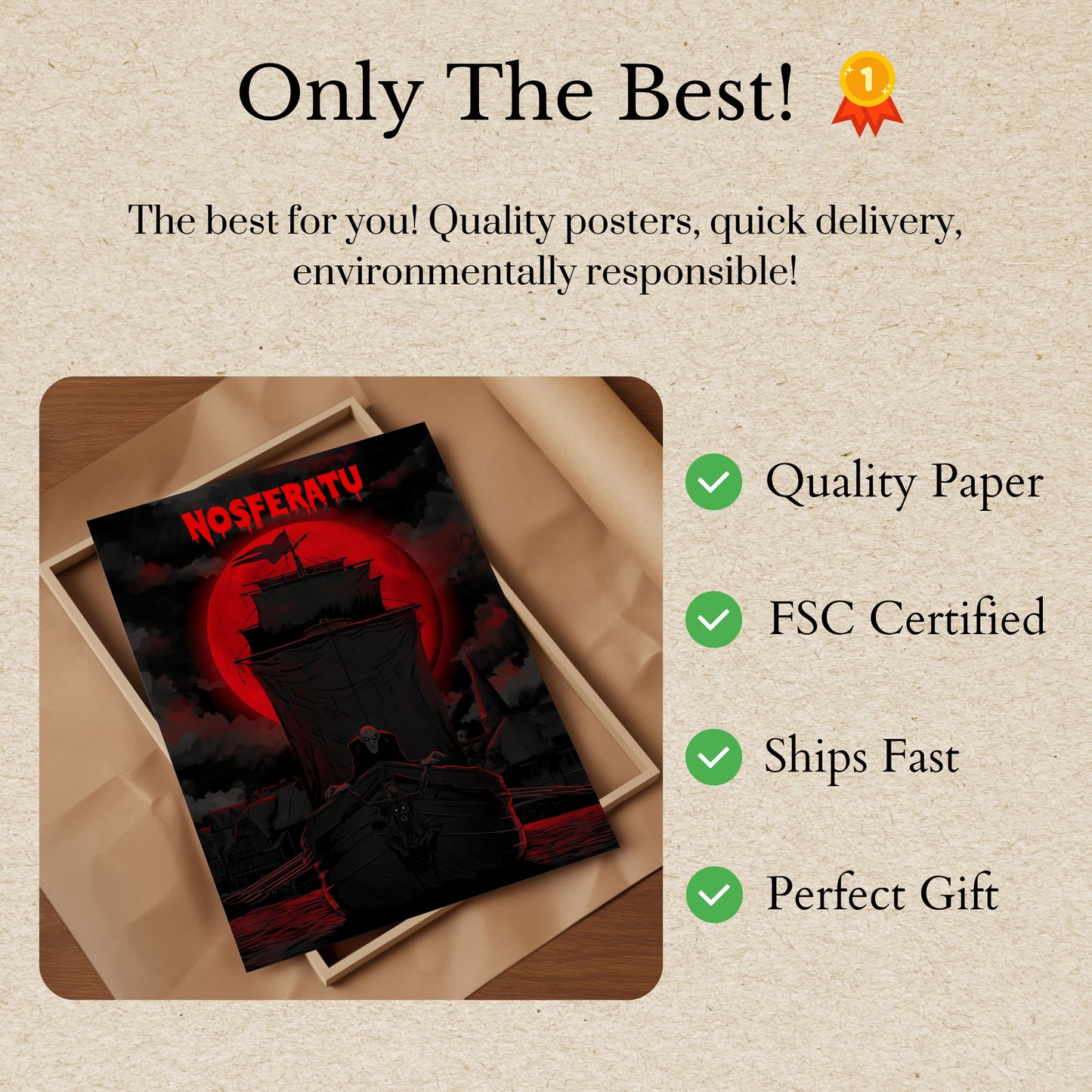 Nosferatu Castle Gothic Horror Poster