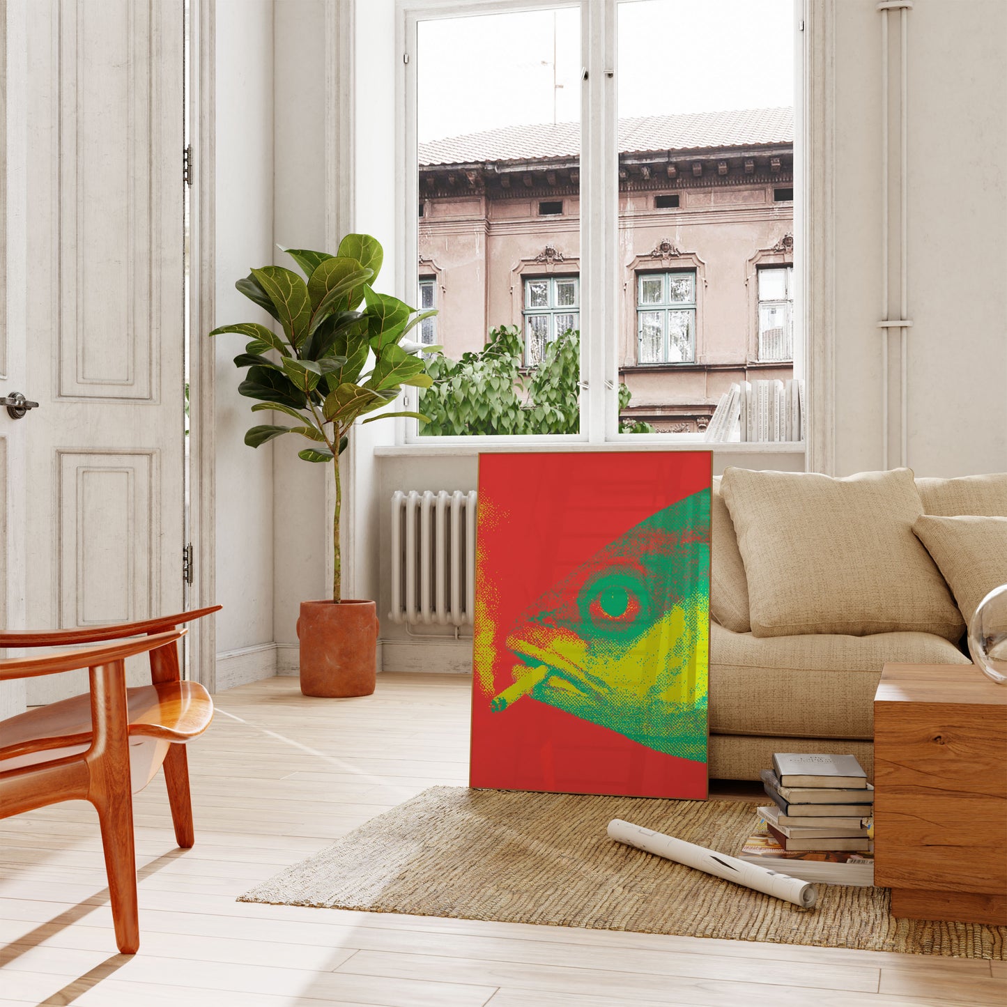 Bunter Chamäleon Pop Art Poster