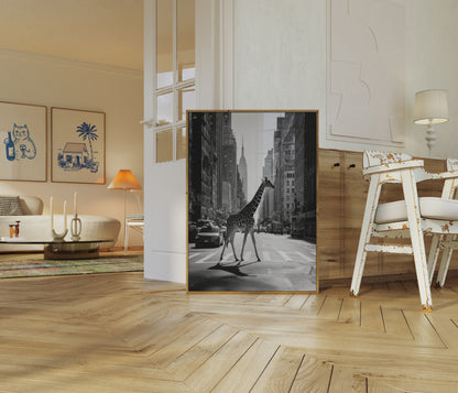 Urban Giraffe New York Poster