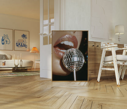 Disco Ball Glitter Glamour Poster