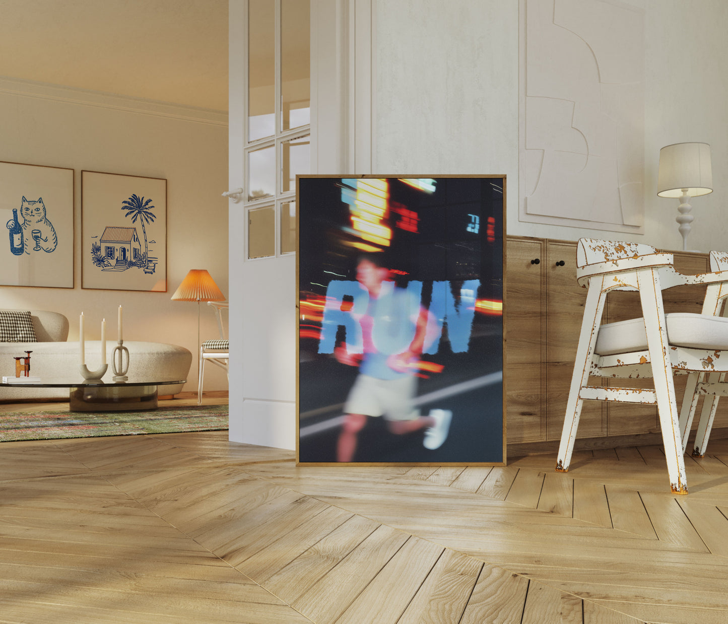 Urban Motion Blur Running Poster