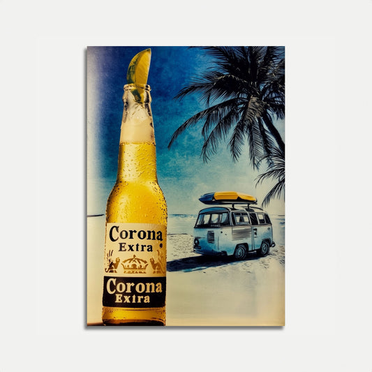 Tropical Beach Corona Extra Poster
