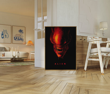 Fiery Alien Monster Poster