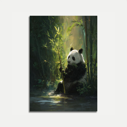 Serene Panda Bamboo Forest Poster