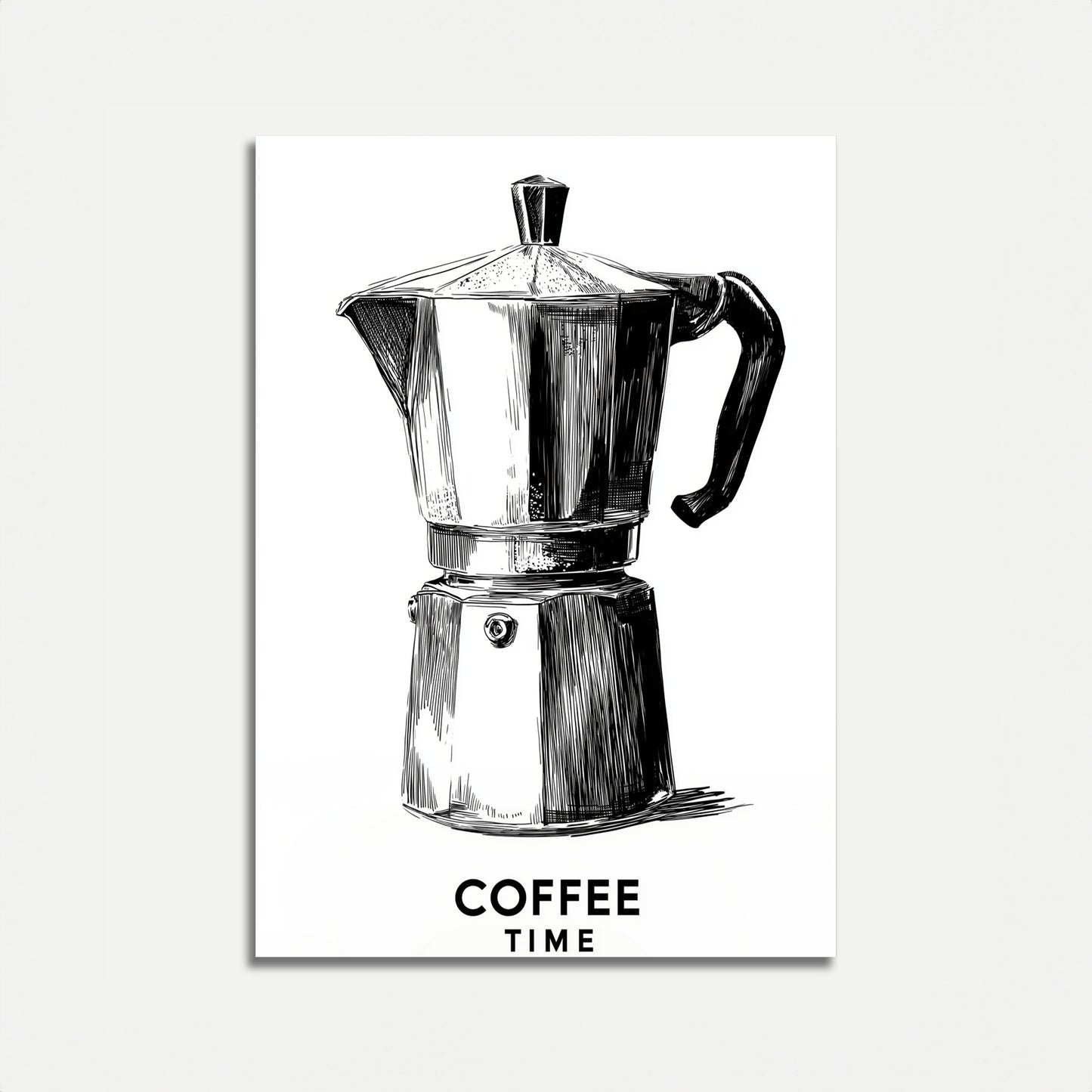 Classic Moka Pot Coffee Time Poster