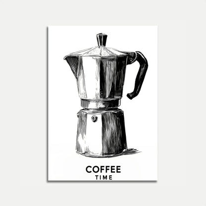 Classic Moka Pot Coffee Time Poster