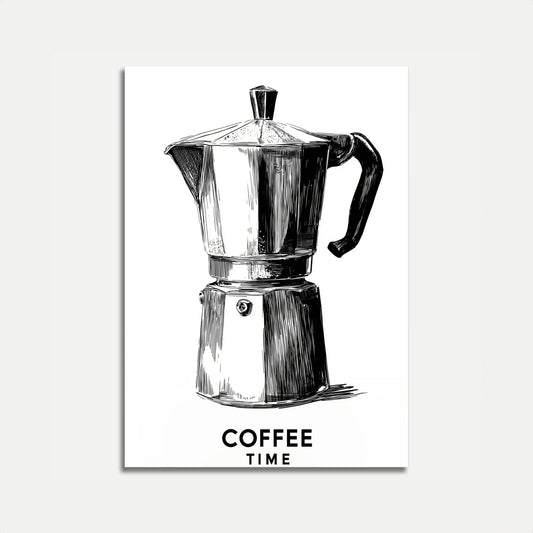 Classic Moka Pot Coffee Time Poster