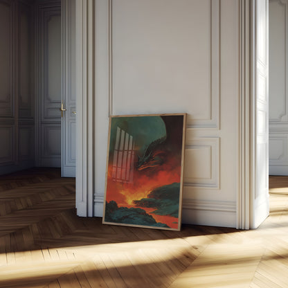 Dragon Rising from Lava Poster

Draak die uit lava rijst poster