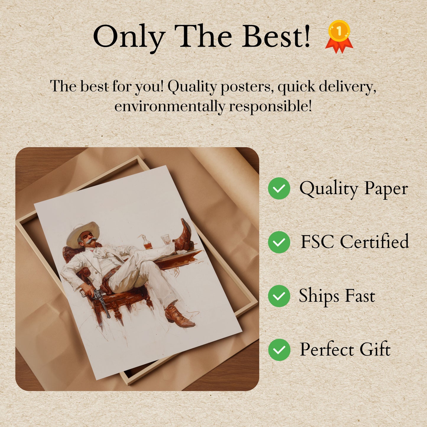 Entspannter Cowboy-Saloon-Moment-Poster