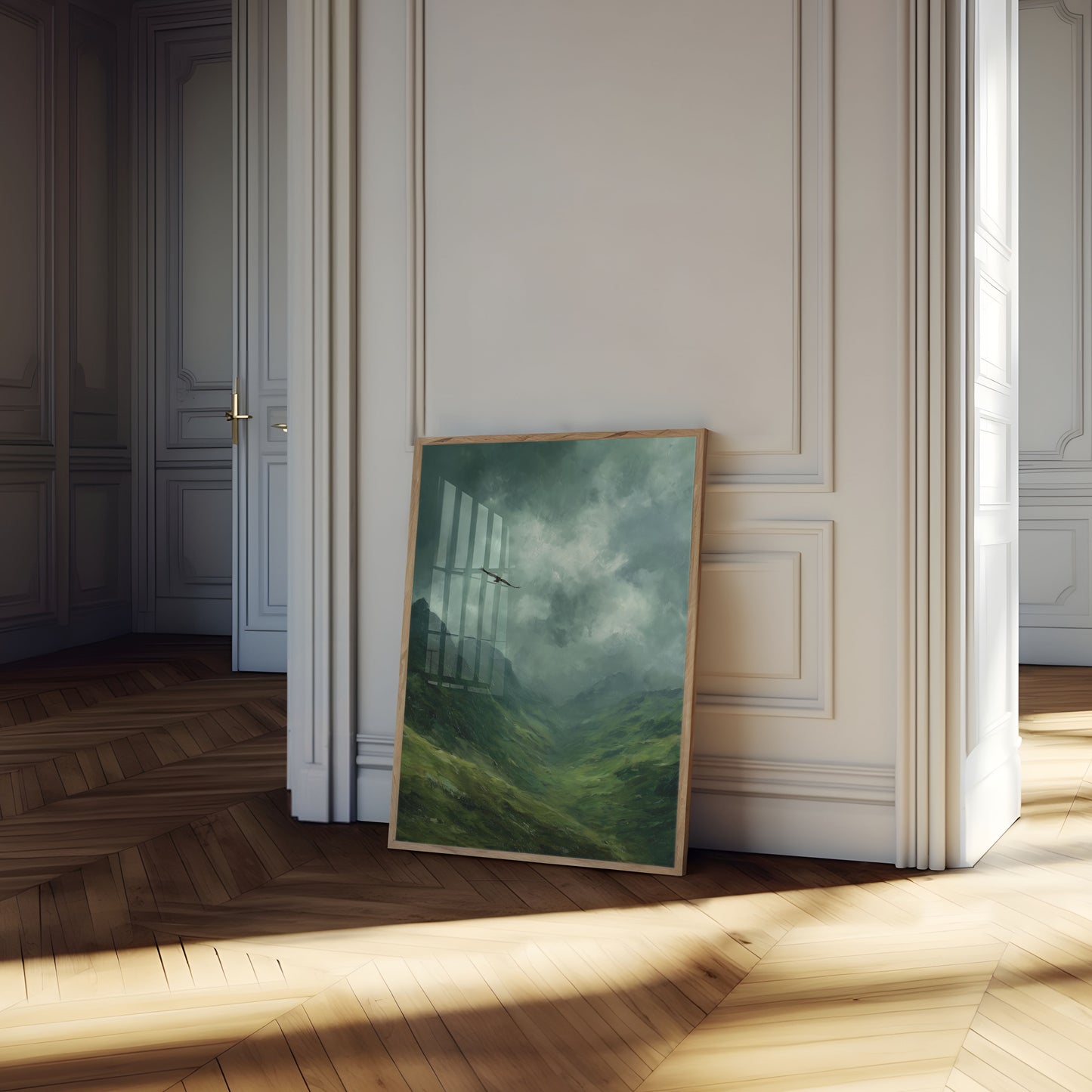 Eagle Soaring Mountain Valley Poster