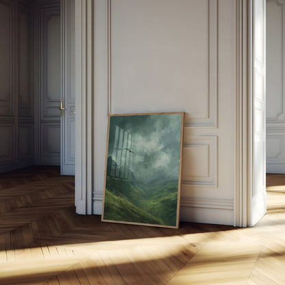 Eagle Soaring Mountain Valley Poster