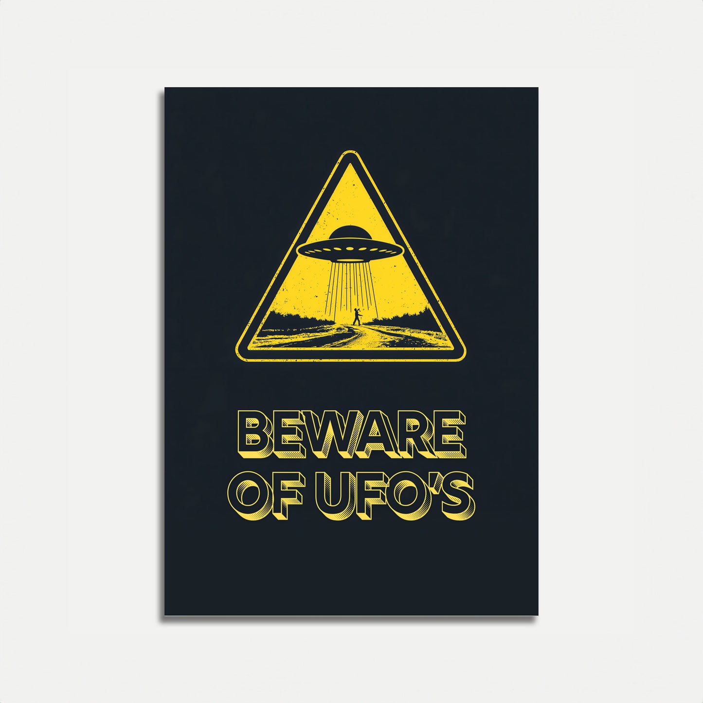 Alien Abduction Warning Poster