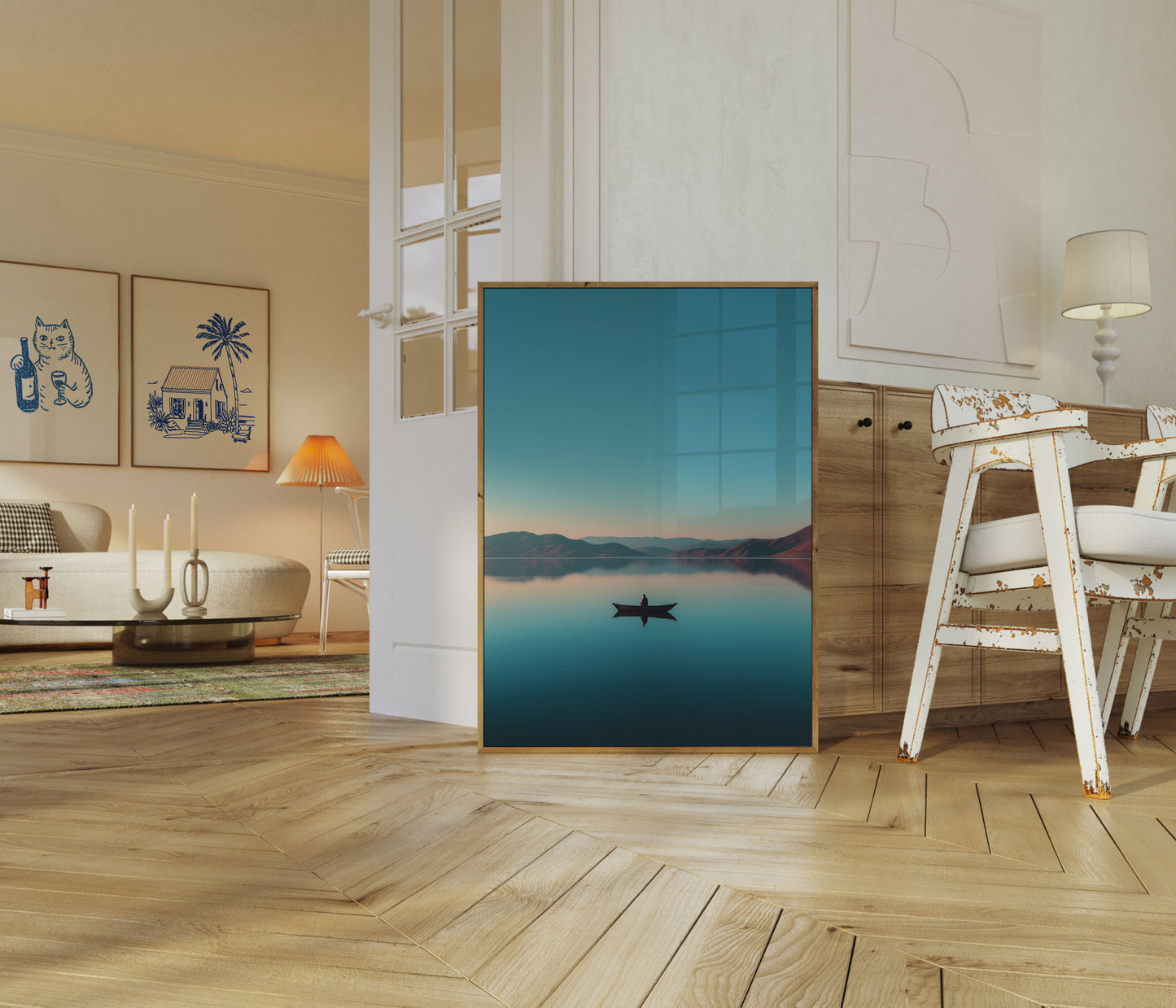 Serene Lake Mountain Reflection Poster