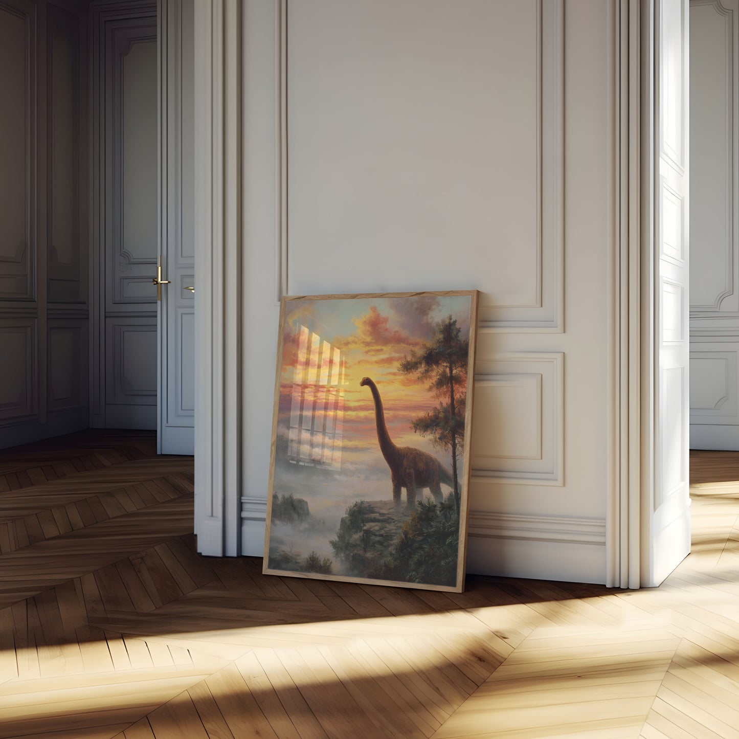 Póster de Brachiosaurus Sunset Majesty