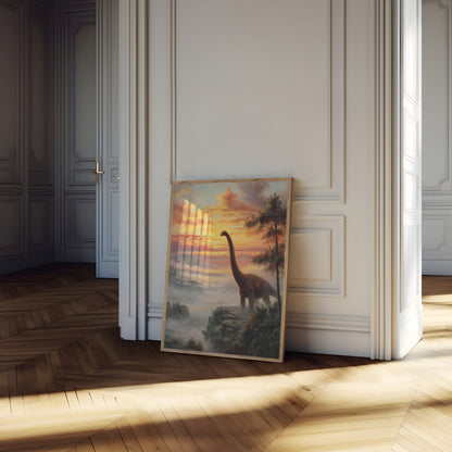 Póster de Brachiosaurus Sunset Majesty